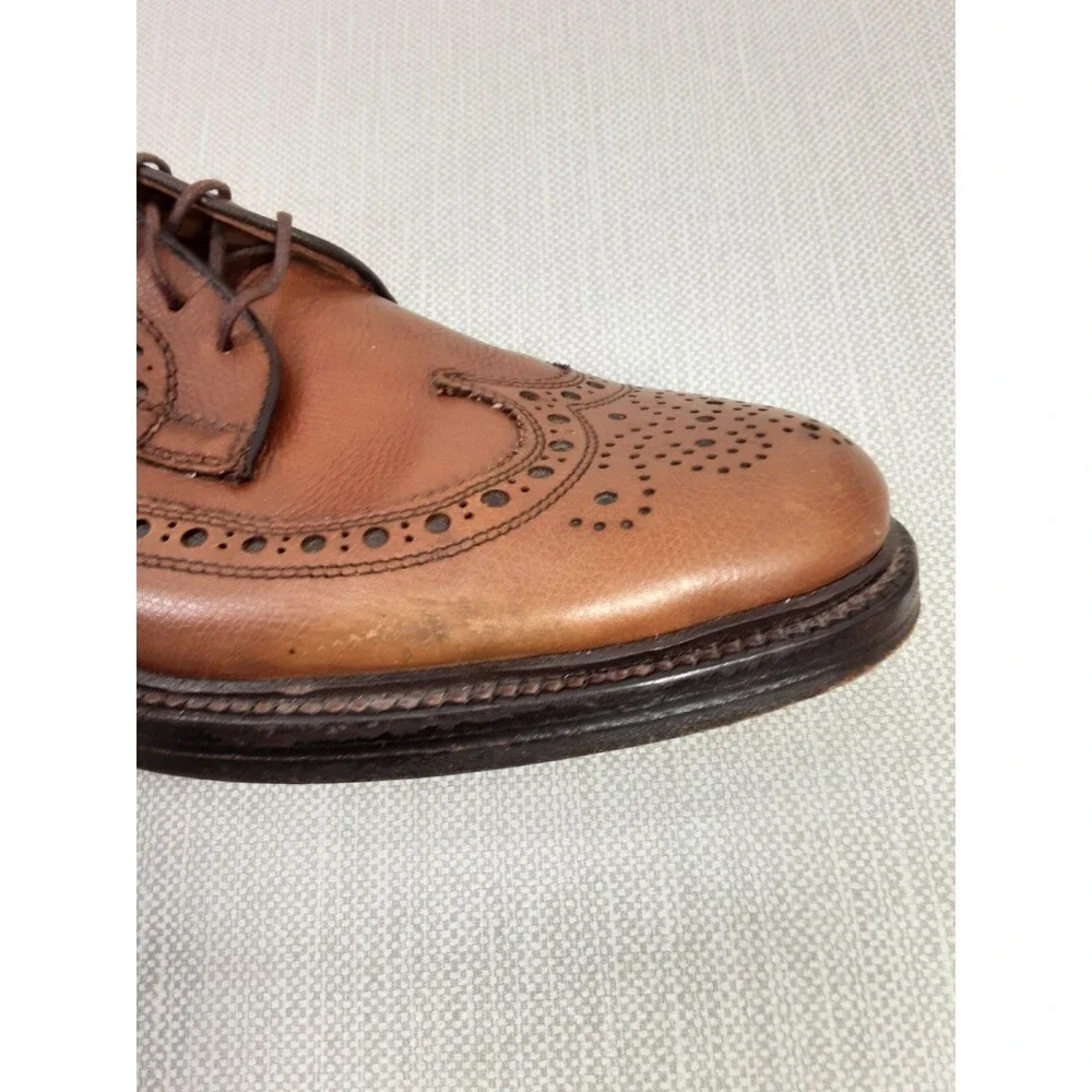 Nettleton Vintage Dress Shoes Size 10 C Brown Leather Oxford Wingtip Brogue Men